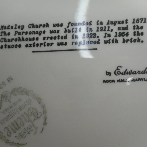 Commemorative Souvenir Plate Methodist Church - Picture 6 of 7